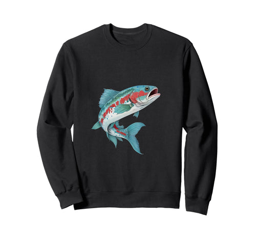 Rainbow Trout Fishing Sweatshirt - Trendy Graphic for Adults - T-Shirt, Sweatshirt, Hoodie