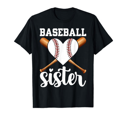Baseball Sister Funny Baseball Sisters T-Shirt - Unique Graphic for Adults - T-Shirt, Sweatshirt, Hoodie