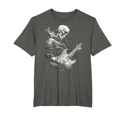 Skeleton Playing Guitar Rock Star T-Shirt - Novelty Apparel Unisex - T-Shirt, Sweatshirt, Hoodie