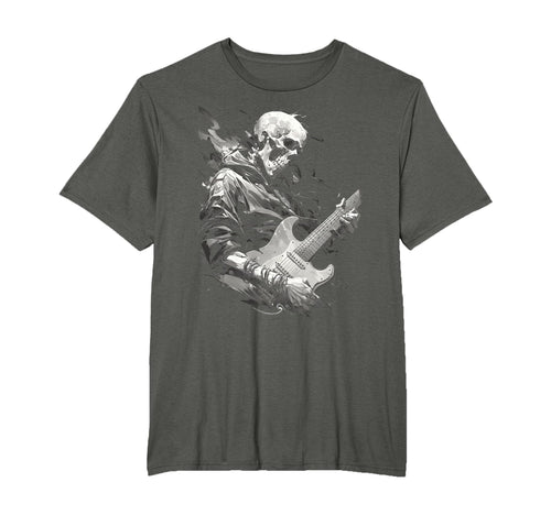 Skeleton Playing Guitar Rock Star T-Shirt - Novelty Apparel Unisex - T-Shirt, Sweatshirt, Hoodie
