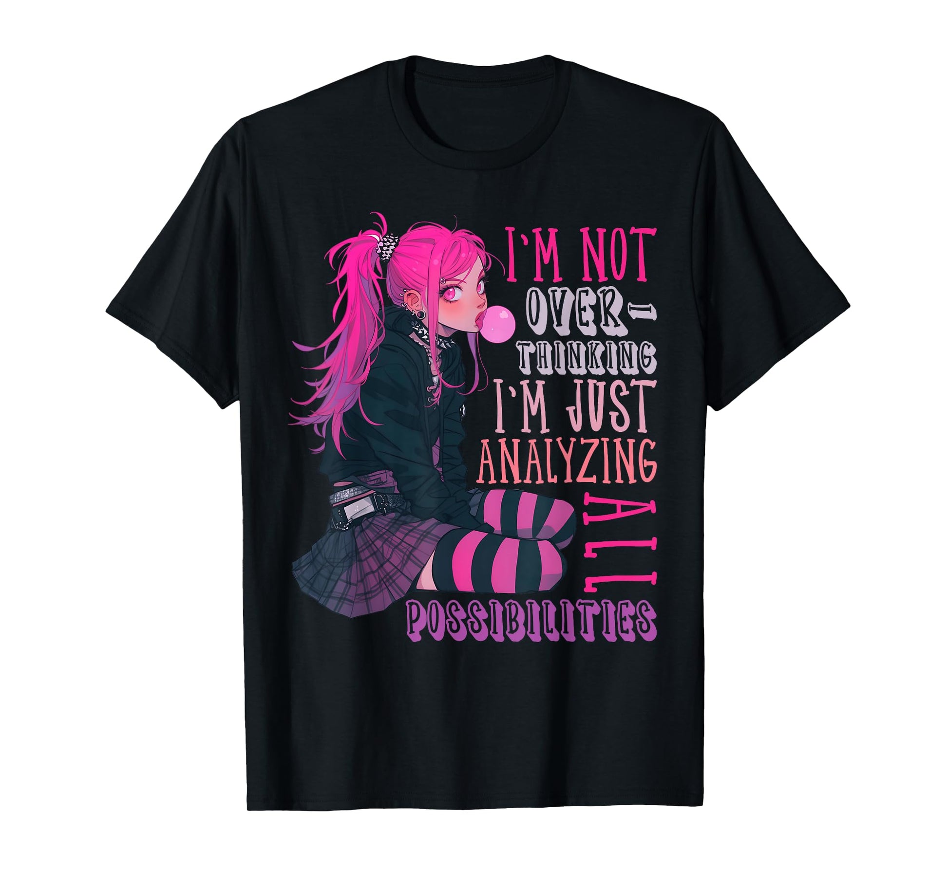 Anime E Overthinking Aesthetic Soft T-Shirt - Aesthetic Graphic for Adults - T-Shirt, Sweatshirt, Hoodie