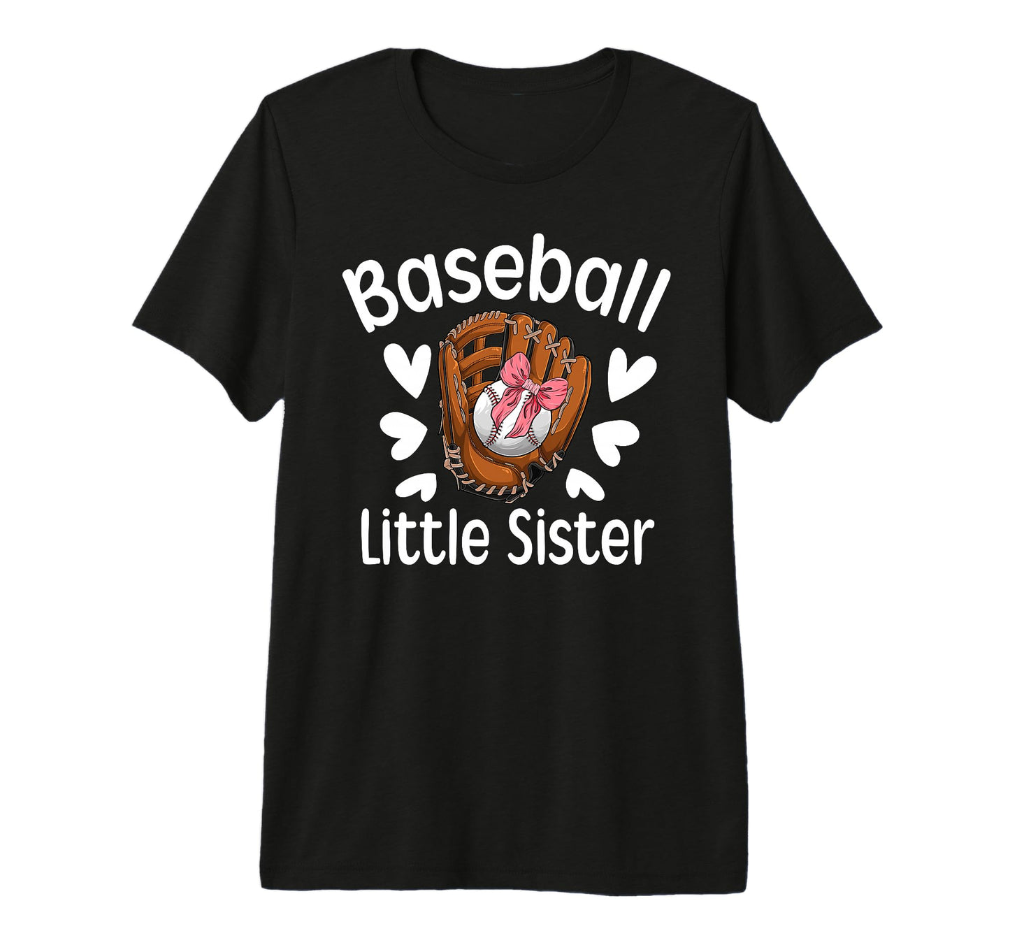 Baseball Little Sister Baseball T-Shirt - Custom Art Print Men Women - T-Shirt, Sweatshirt, Hoodie