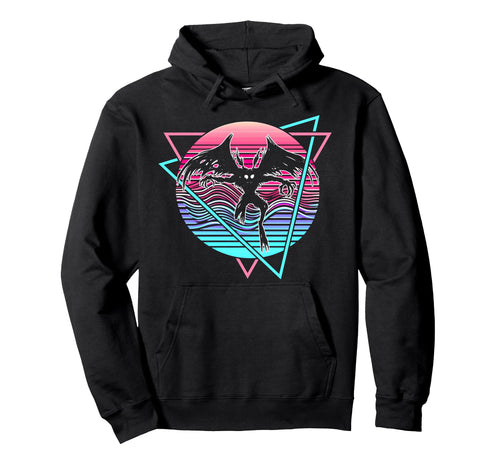 Vaporwave Aesthetic Mothman Hoodie - Custom Art Print Men Women - T-Shirt, Sweatshirt, Hoodie