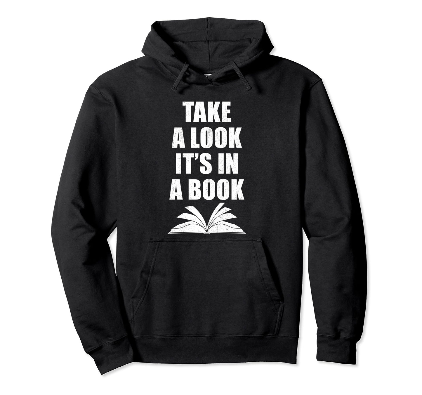 Take Its Book Lovers Distressed Funny Hoodie - Minimalist Print for Adults - T-Shirt, Sweatshirt, Hoodie