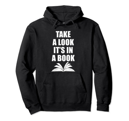 Take Its Book Lovers Distressed Funny Hoodie - Minimalist Print for Adults - T-Shirt, Sweatshirt, Hoodie