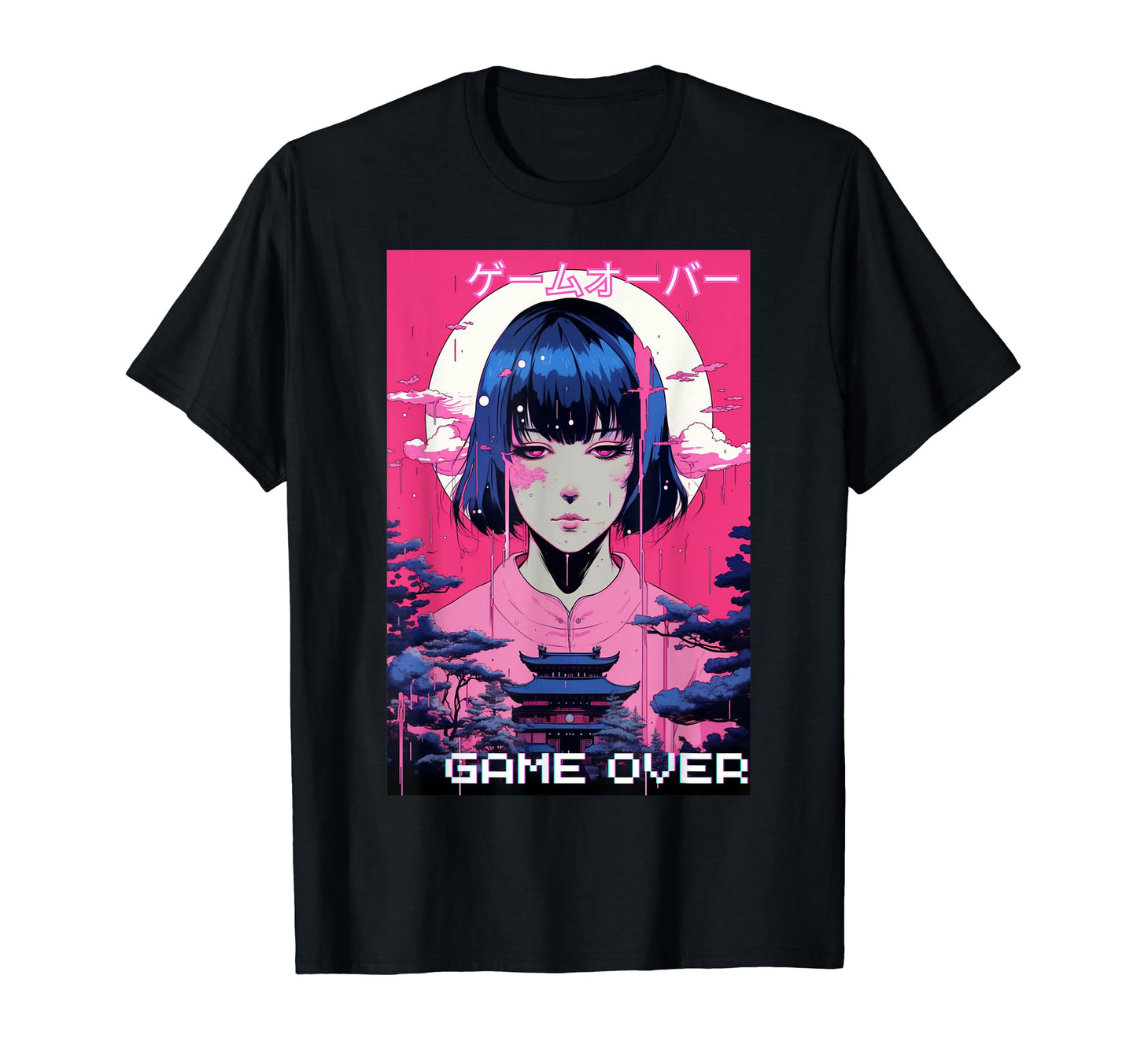 Japanese Vaporwave Sad Anime Indie T-Shirt - Streetwear Style for Adults - T-Shirt, Sweatshirt, Hoodie