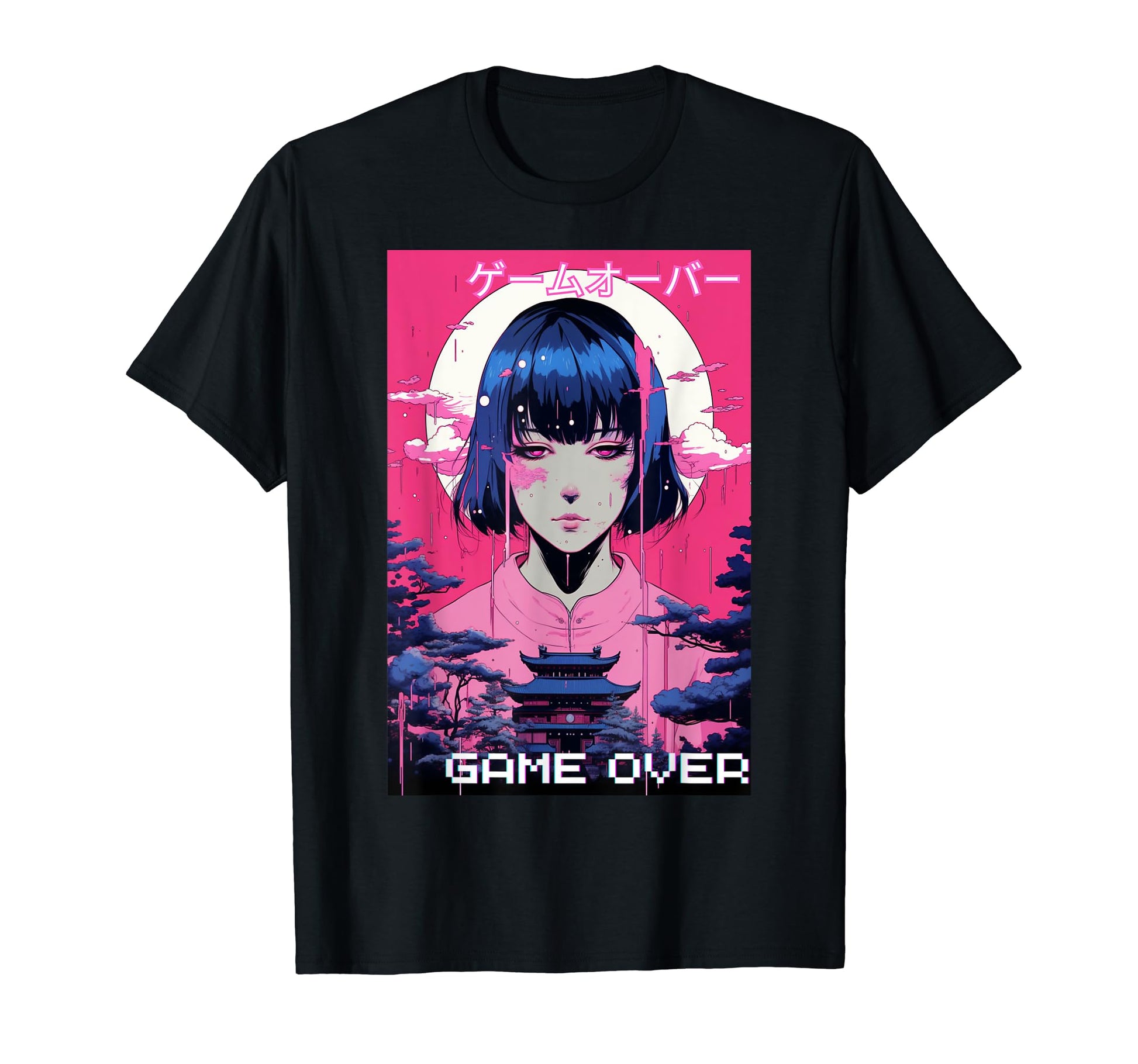 Japanese Vaporwave Sad Anime Indie T-Shirt - Streetwear Style for Adults - T-Shirt, Sweatshirt, Hoodie
