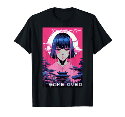 Japanese Vaporwave Sad Anime Indie T-Shirt - Streetwear Style for Adults - T-Shirt, Sweatshirt, Hoodie