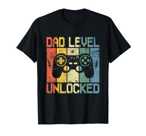Dad Level Unlocked Gaming Controller T-Shirt - Trendy Graphic for Adults - T-Shirt, Sweatshirt, Hoodie