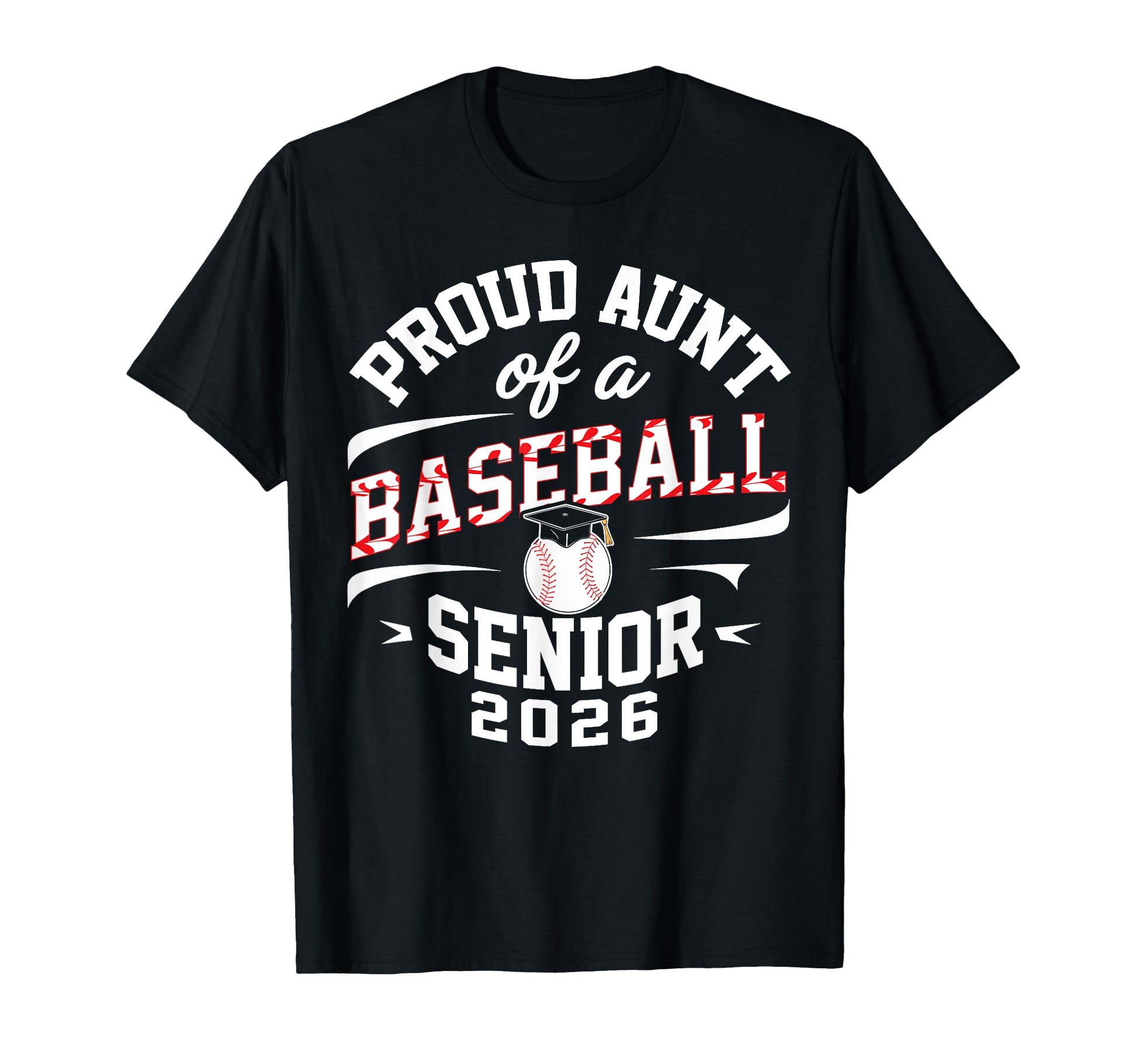 Proud Wife 2026 Baseball Senior Graduation T-Shirt - Graphic Print Unisex - T-Shirt, Sweatshirt, Hoodie