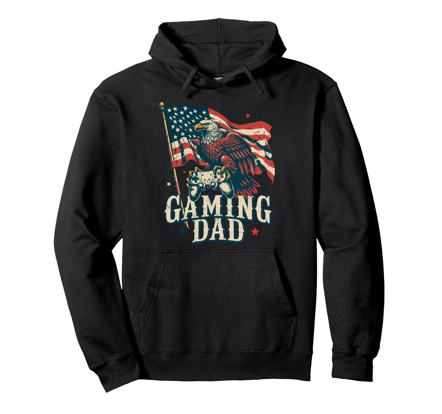 Usa Patriotic Gaming Dad Hoodie - Minimalist Print for Adults - T-Shirt, Sweatshirt, Hoodie