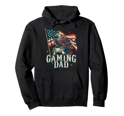 Usa Patriotic Gaming Dad Hoodie - Minimalist Print for Adults - T-Shirt, Sweatshirt, Hoodie