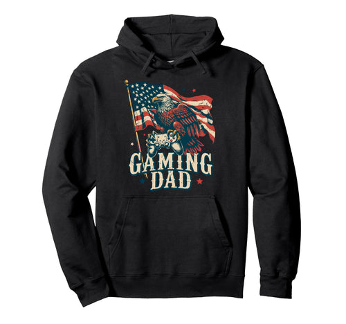 Usa Patriotic Gaming Dad Hoodie - Minimalist Print for Adults - T-Shirt, Sweatshirt, Hoodie