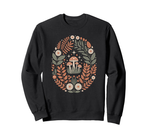70S Mushroom Hippie Boho Aesthetic Sweatshirt - Novelty Apparel Men Women - T-Shirt, Sweatshirt, Hoodie
