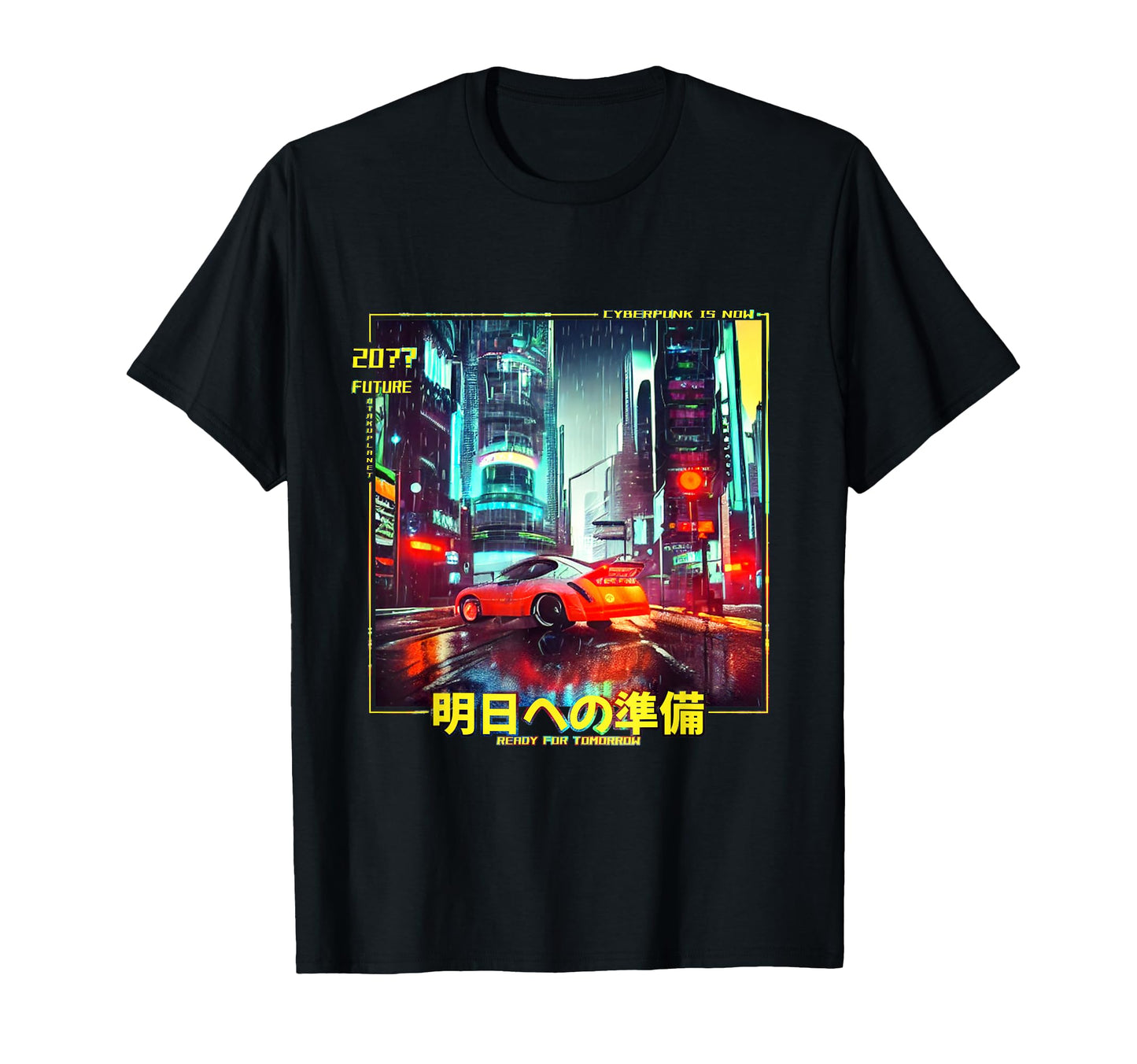 Japan Cyberpunk Car 80S 90S Vaporwave T-Shirt - Graphic Print for Adults - T-Shirt, Sweatshirt, Hoodie