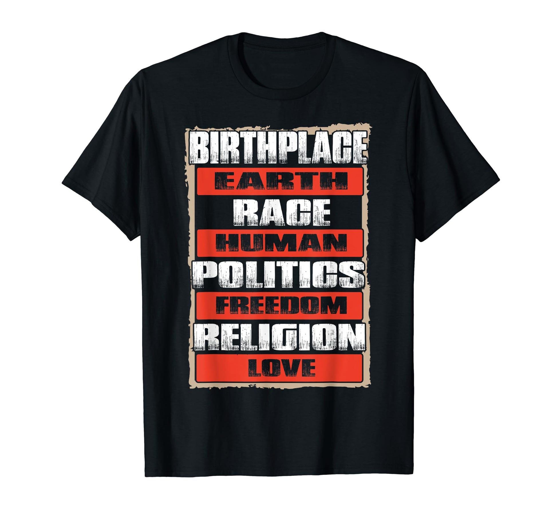 Birthplace Earth Race Human Freedom T-Shirt - Custom Art Print for Adults - T-Shirt, Sweatshirt, Hoodie