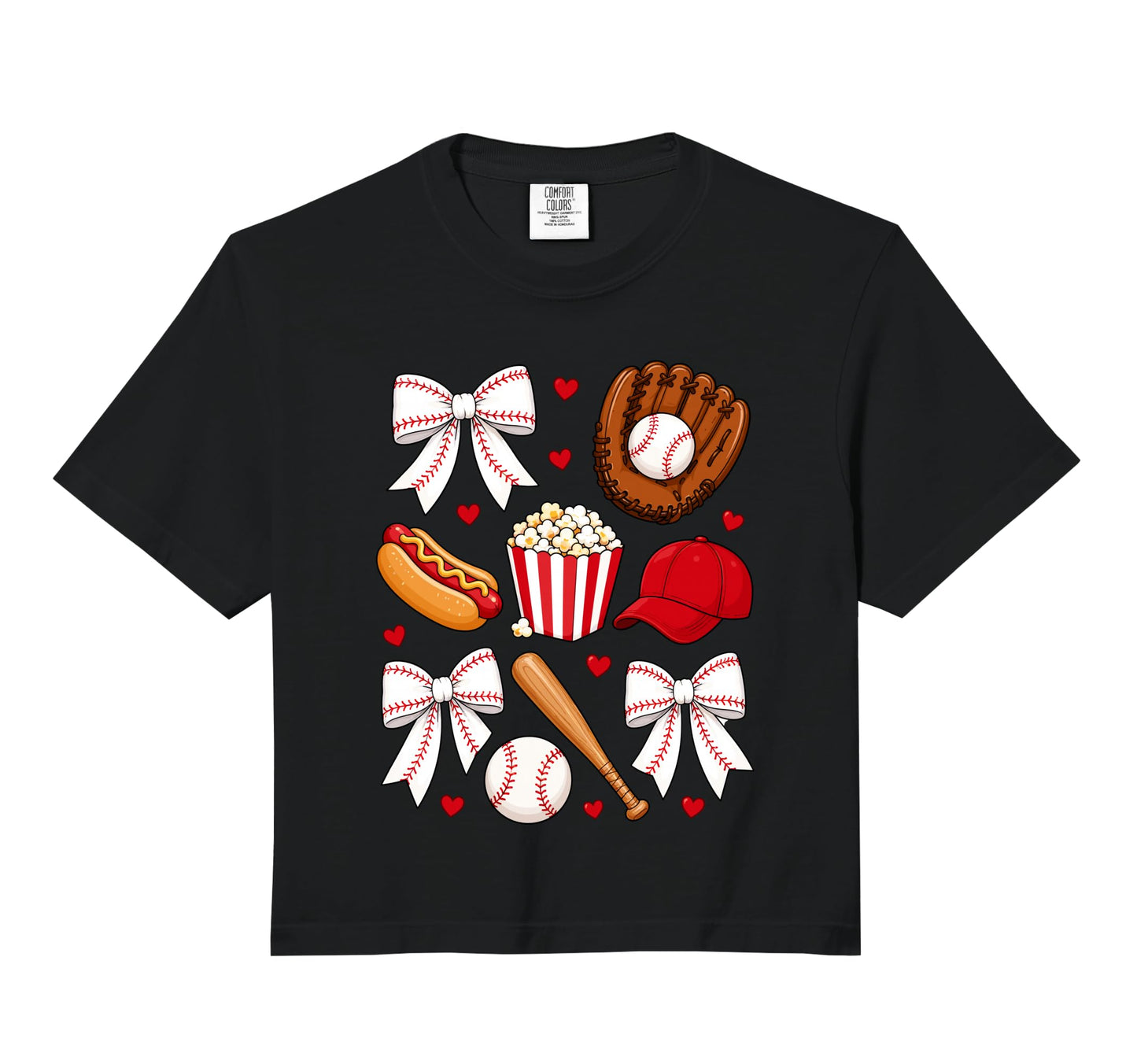 Baseball Coquette Bow Mom Mama Comfort T-Shirt - Novelty Apparel Men Women - T-Shirt, Sweatshirt, Hoodie