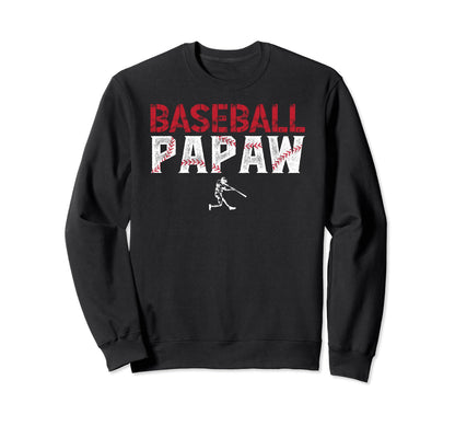Baseball Papaw Baseball Player Sweatshirt - Minimalist Print for Adults - T-Shirt, Sweatshirt, Hoodie