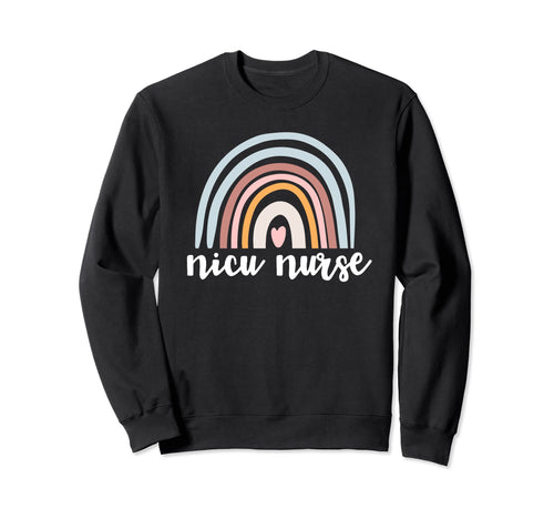 Nicu Nurse Icu Neonatal Boho Rainbow Sweatshirt - Graphic Print for Adults - T-Shirt, Sweatshirt, Hoodie
