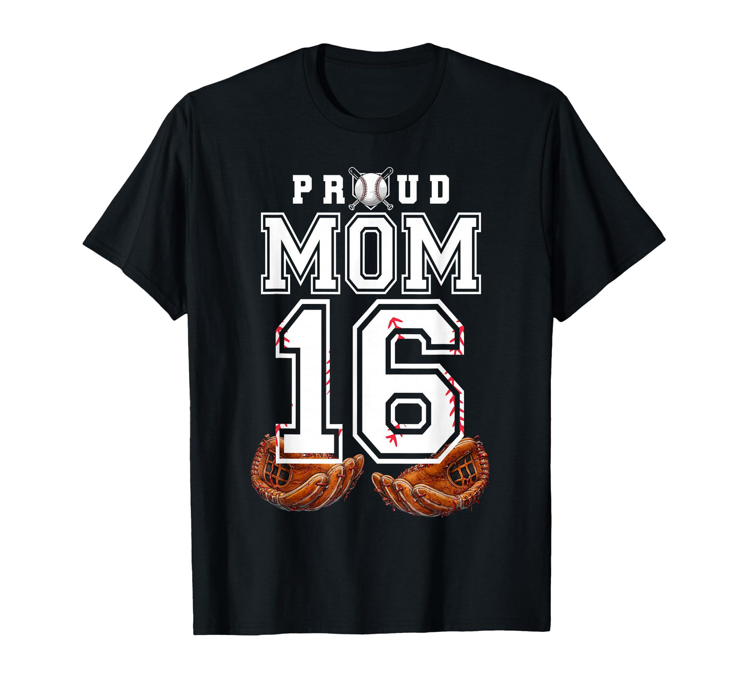 Proud Mom Baseball Player Number 16 T-Shirt - Aesthetic Graphic Unisex - T-Shirt, Sweatshirt, Hoodie