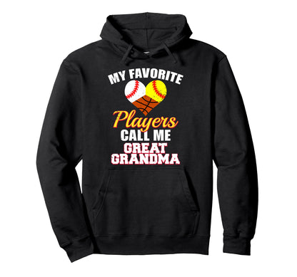 My Favorite Baseball Softball Hoodie - Novelty Apparel Men Women - T-Shirt, Sweatshirt, Hoodie