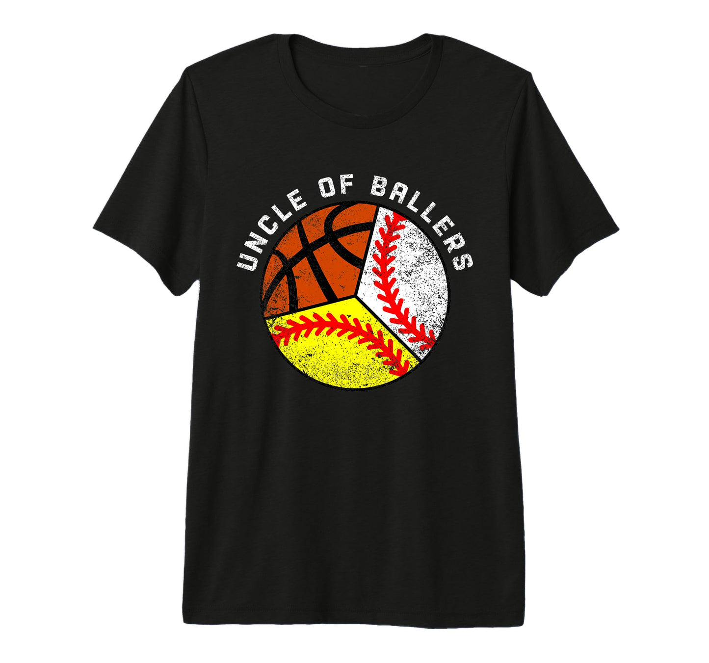 Mens Uncle Ballers Funny Baseball T-Shirt - Graphic Print for Adults - T-Shirt, Sweatshirt, Hoodie