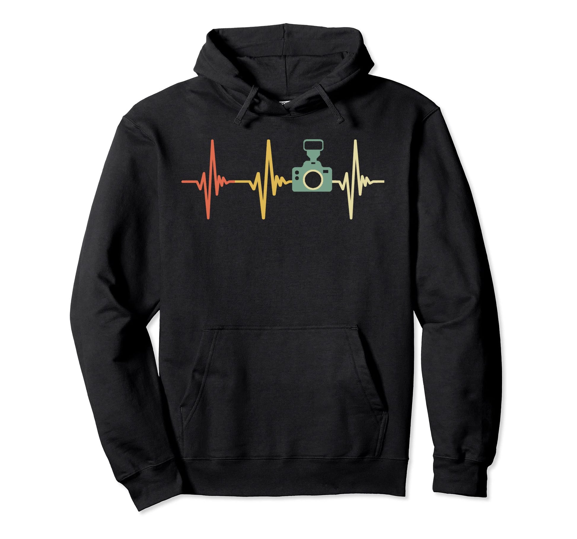 Photography Camera Heartbeat Photographer Hoodie - Unique Graphic Men Women - T-Shirt, Sweatshirt, Hoodie