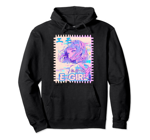 E Y2K Glitch Vaporwave Anime Aesthetic Hoodie - Trendy Graphic Men Women - T-Shirt, Sweatshirt, Hoodie