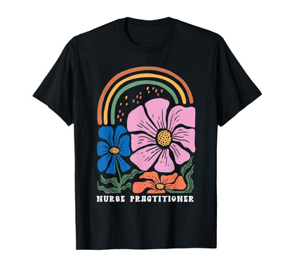 Boho Floral Nurse Practitioner T-Shirt - Custom Art Print Men Women - T-Shirt, Sweatshirt, Hoodie
