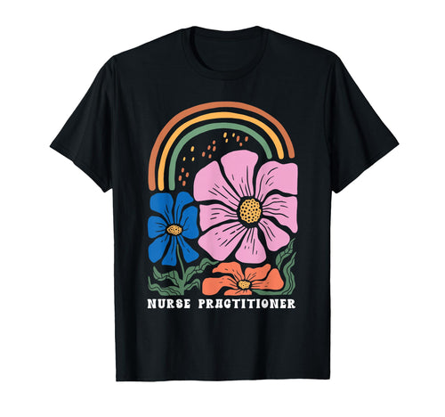 Boho Floral Nurse Practitioner T-Shirt - Custom Art Print Men Women - T-Shirt, Sweatshirt, Hoodie
