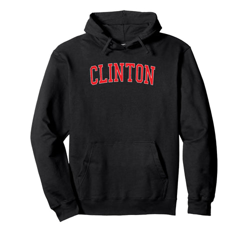 Clinton Sc Distressed Red Varsity Hoodie - Trendy Graphic Men Women - T-Shirt, Sweatshirt, Hoodie