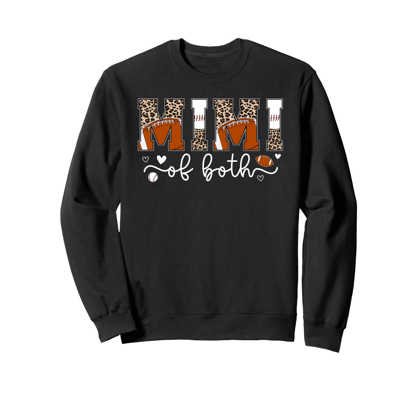 Mimi Both Leopard Baseball Football Sweatshirt - Streetwear Style Unisex - T-Shirt, Sweatshirt, Hoodie