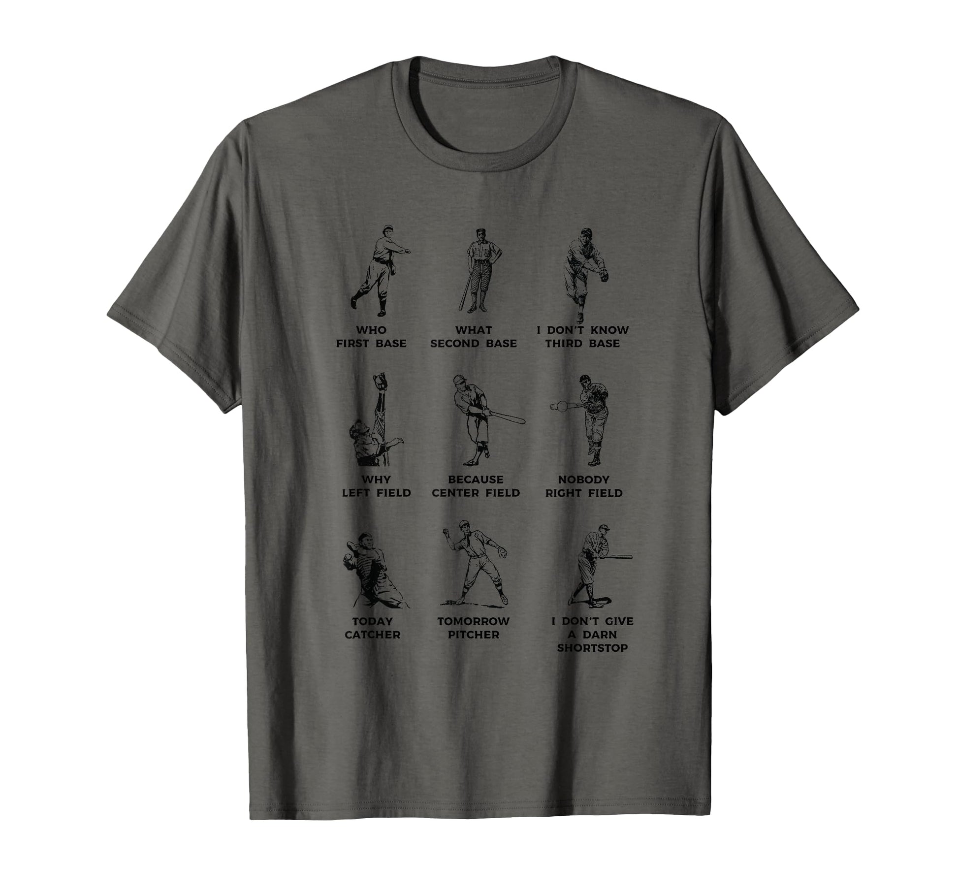 Whos First Baseball Diamond T-Shirt - Casual Everyday Wear for Adults - T-Shirt, Sweatshirt, Hoodie