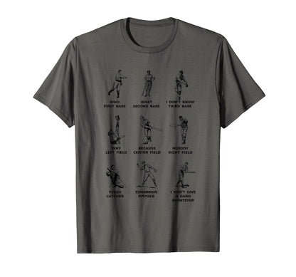 Whos First Baseball Diamond T-Shirt - Casual Everyday Wear for Adults - T-Shirt, Sweatshirt, Hoodie