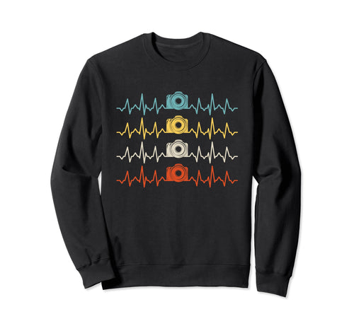Heartbeat Photography Camera Sweatshirt - Fun Novelty Design Unisex - T-Shirt, Sweatshirt, Hoodie