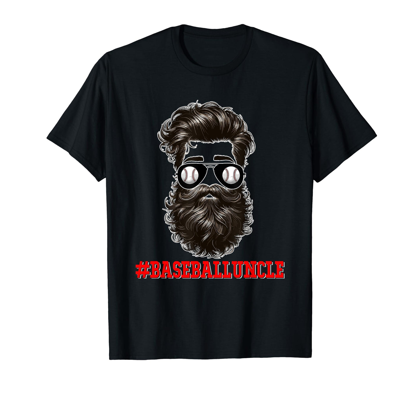 Baseball Uncle Costume Sunglasses T-Shirt - Minimalist Print Men Women - T-Shirt, Sweatshirt, Hoodie