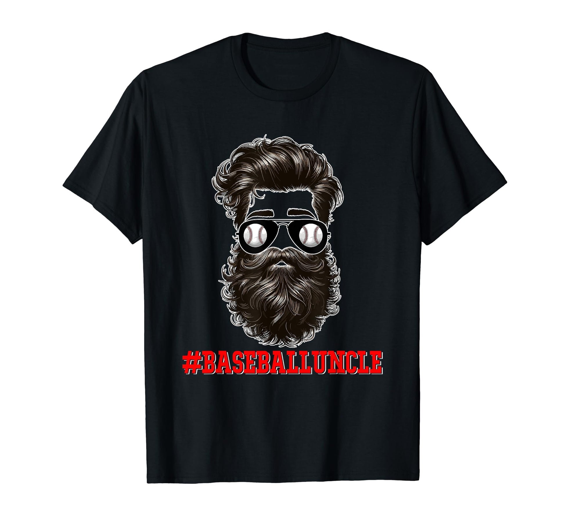 Baseball Uncle Costume Sunglasses T-Shirt - Minimalist Print Men Women - T-Shirt, Sweatshirt, Hoodie