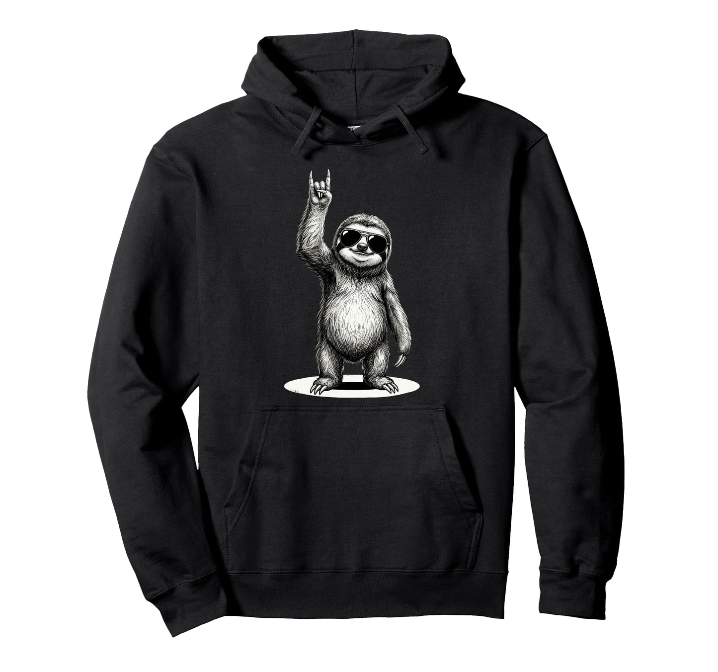 Sloth Rock Rock And Roll Funny Sloth Hoodie - Custom Art Print for Adults - T-Shirt, Sweatshirt, Hoodie
