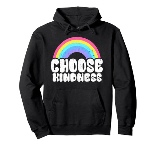 Positive Anti Bullying Rainbow Peace Hoodie - Aesthetic Graphic for Adults - T-Shirt, Sweatshirt, Hoodie