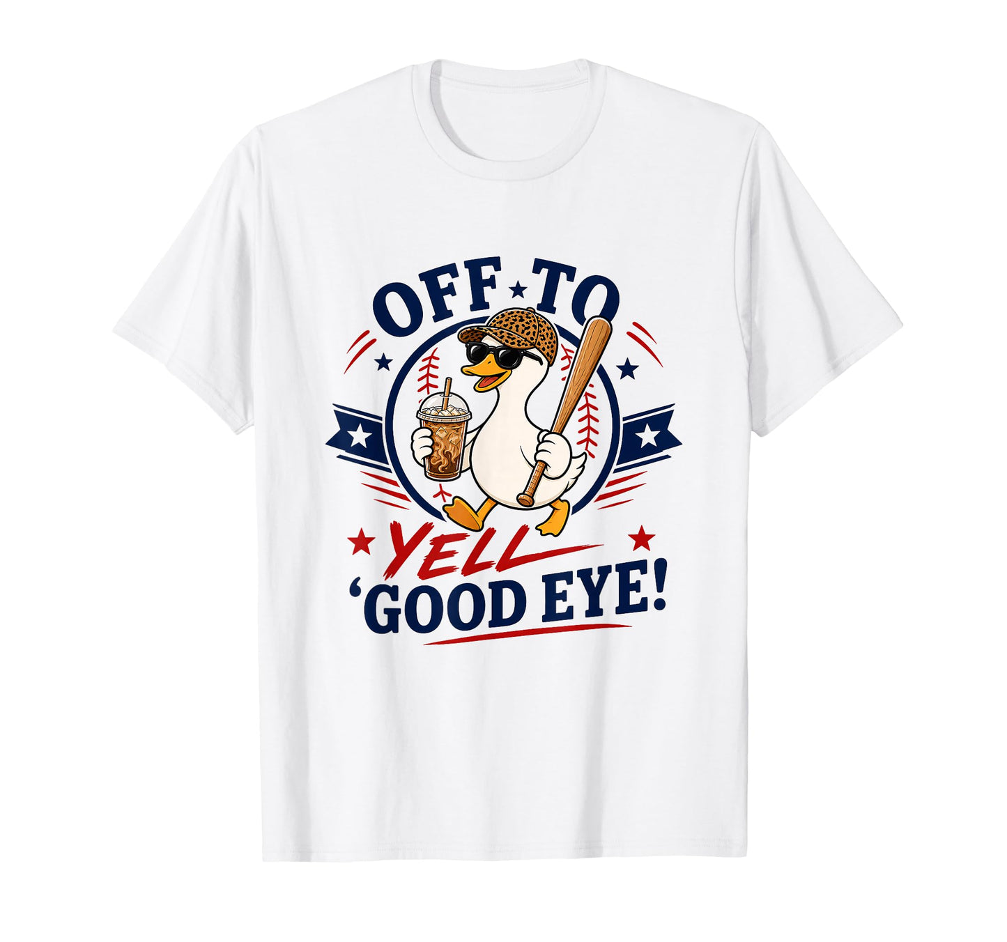 Off To Yell Good Eye Funny Goose T-Shirt - Minimalist Print Unisex - T-Shirt, Sweatshirt, Hoodie