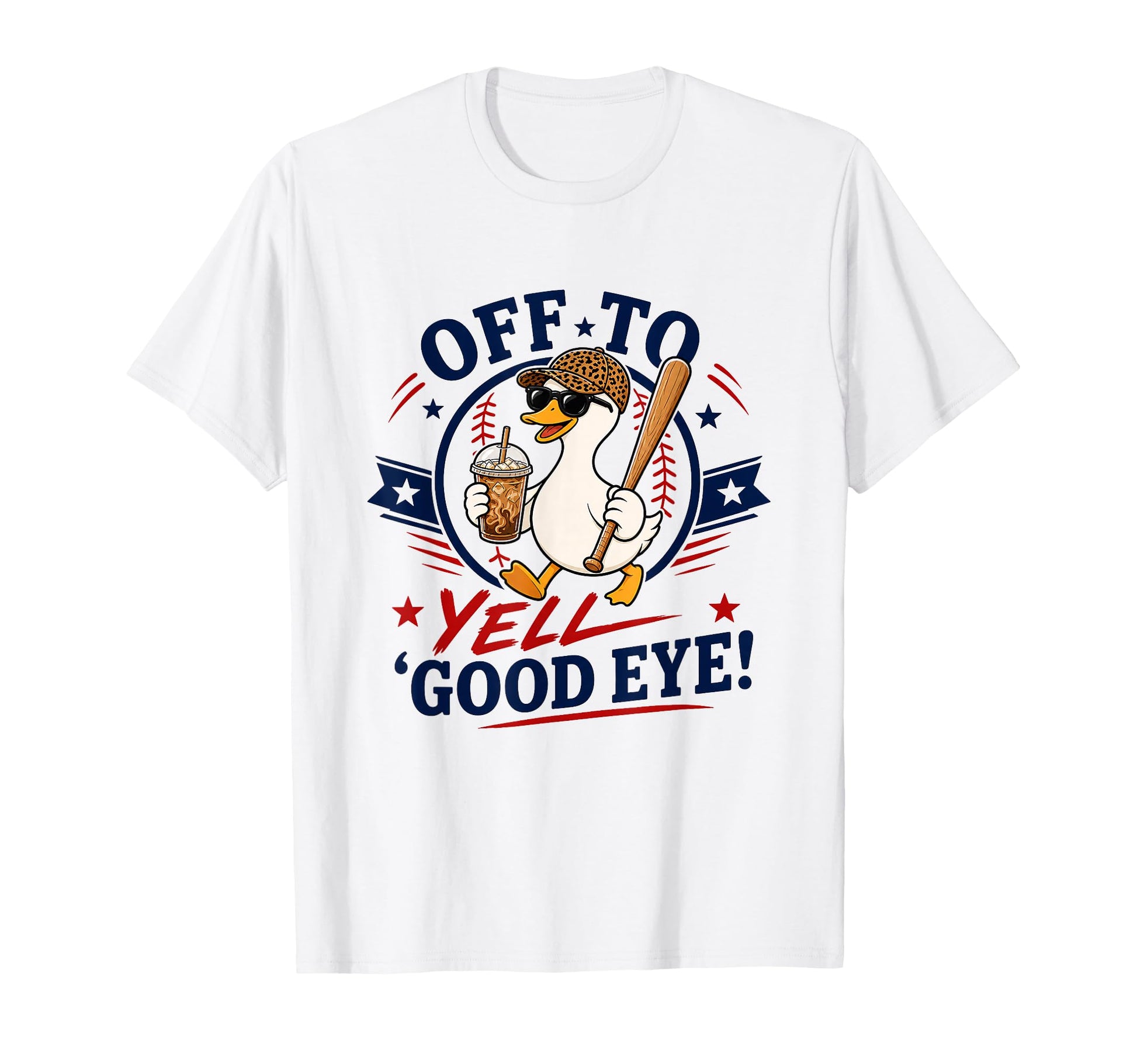 Off To Yell Good Eye Funny Goose T-Shirt - Minimalist Print Unisex - T-Shirt, Sweatshirt, Hoodie