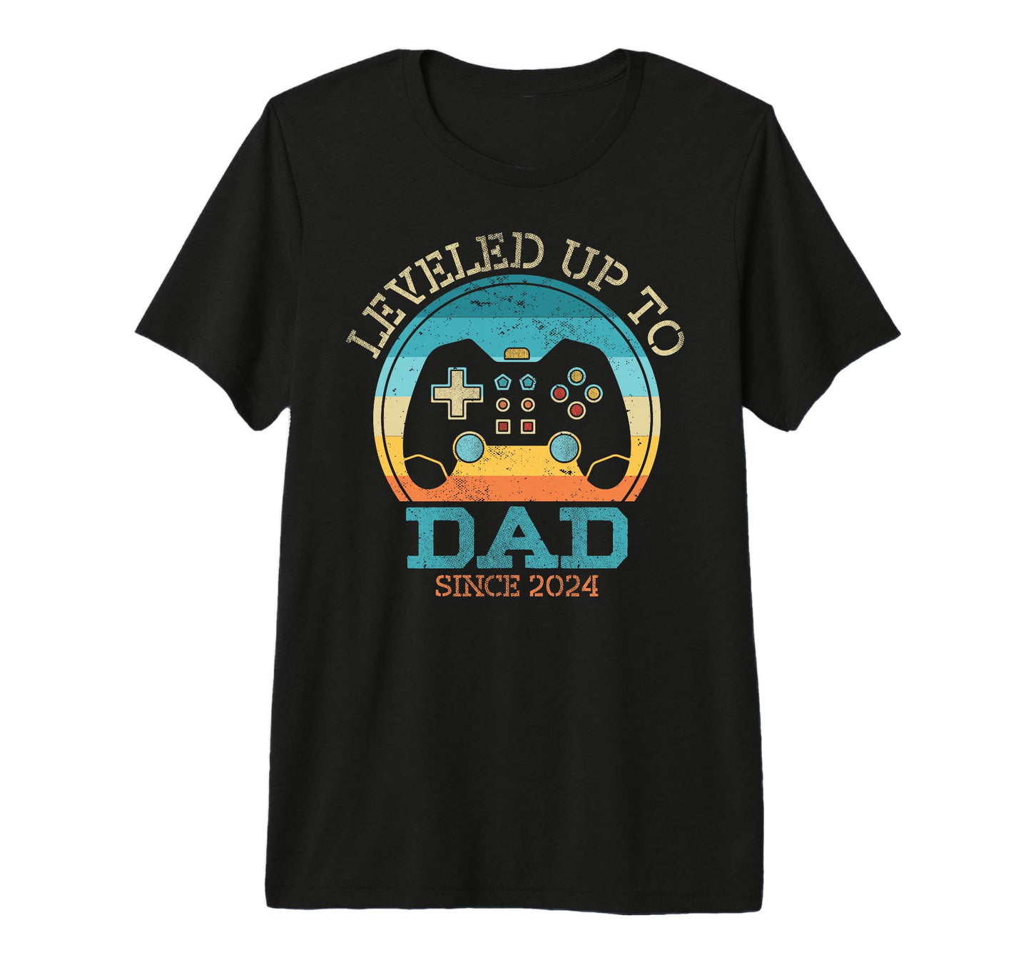 Leveled Up To Dad Since 2024 Fathers T-Shirt - Novelty Apparel for Adults - T-Shirt, Sweatshirt, Hoodie