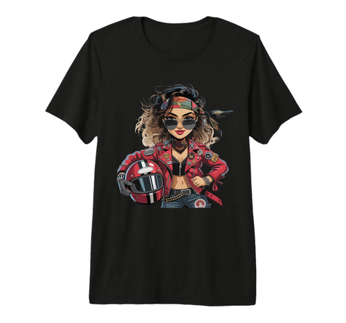 Motorcycle Rider Rock Tri Blend T-Shirt - Aesthetic Graphic Unisex - T-Shirt, Sweatshirt, Hoodie