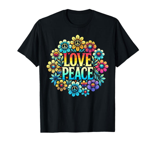 Peace Sign Love Hippie T-Shirt - Unique Graphic Men Women - T-Shirt, Sweatshirt, Hoodie