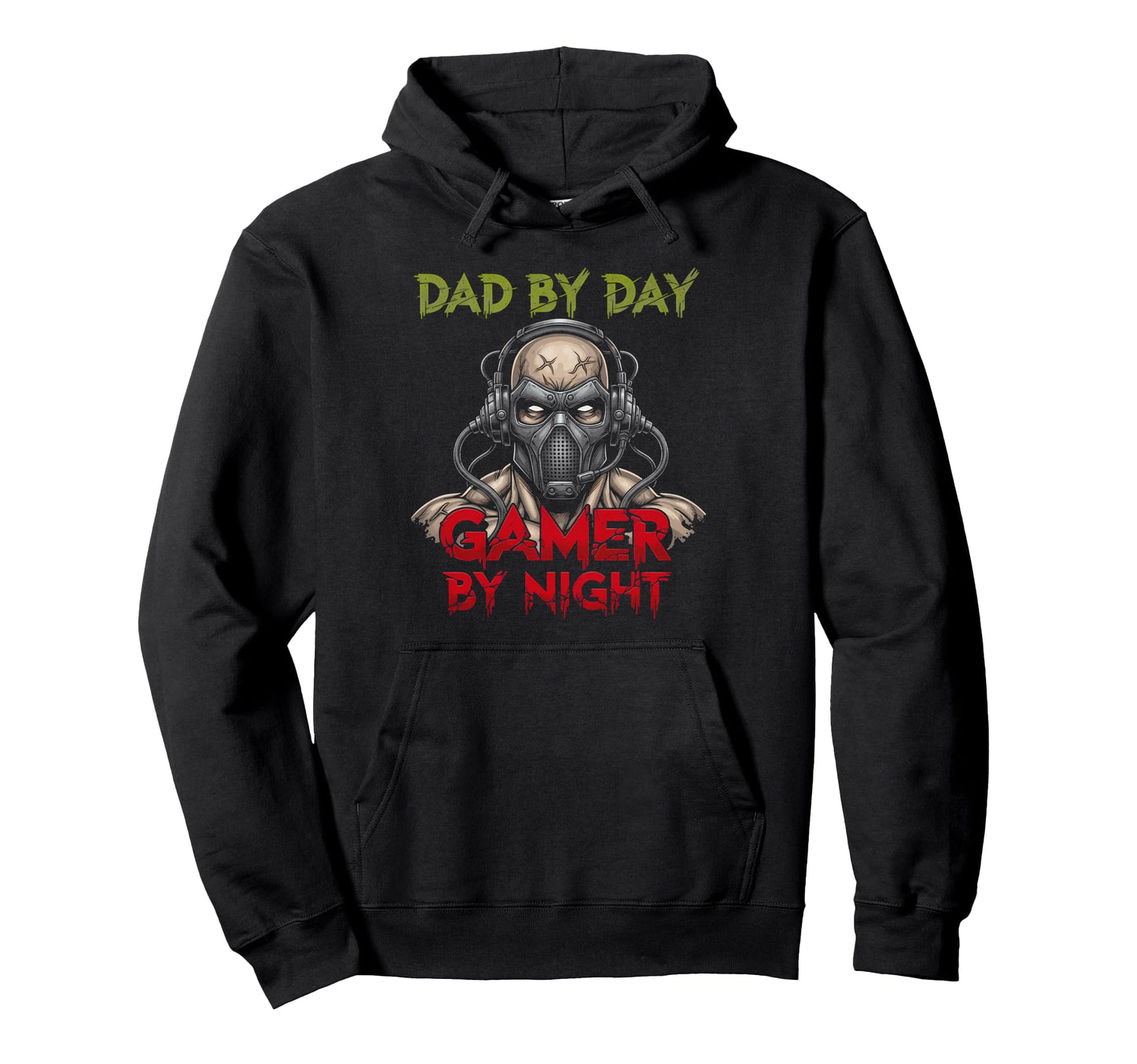 Dad Day Gamer Night Masked Warrior Hoodie - Custom Art Print for Adults - T-Shirt, Sweatshirt, Hoodie