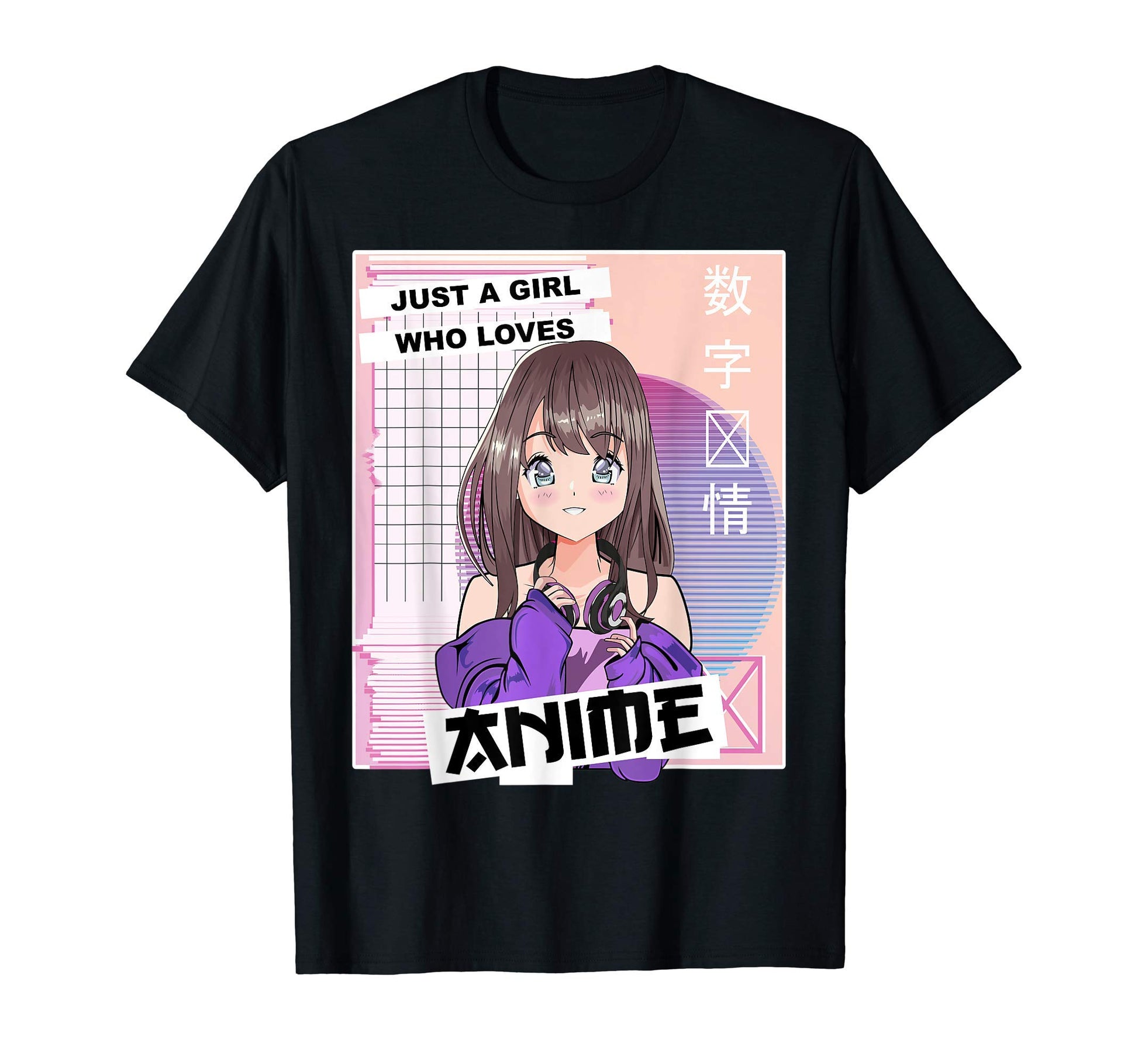 Just Who Loves Anime Vaporwave T-Shirt - Aesthetic Graphic Men Women - T-Shirt, Sweatshirt, Hoodie