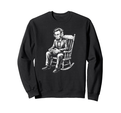 Abraham Lincoln Playing Video Games Sweatshirt - Streetwear Style Unisex - T-Shirt, Sweatshirt, Hoodie