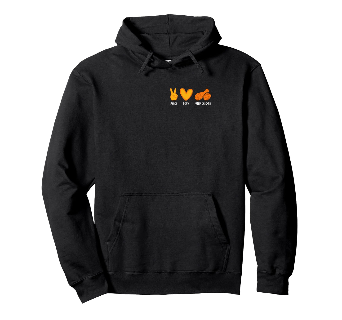 Peace Love Fried Chicken Funny Hoodie - Aesthetic Graphic Men Women - T-Shirt, Sweatshirt, Hoodie