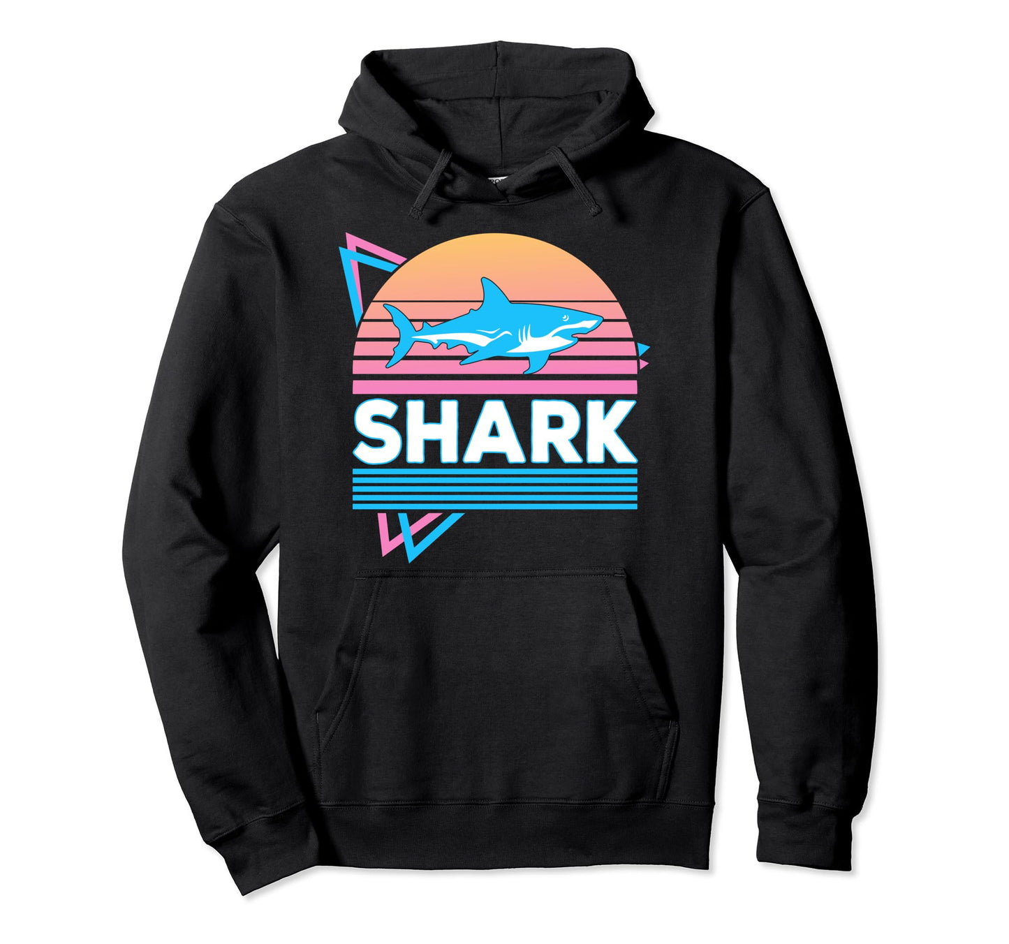 Shark Vaporwave Aesthetic Hoodie - Fun Novelty Design Unisex - T-Shirt, Sweatshirt, Hoodie
