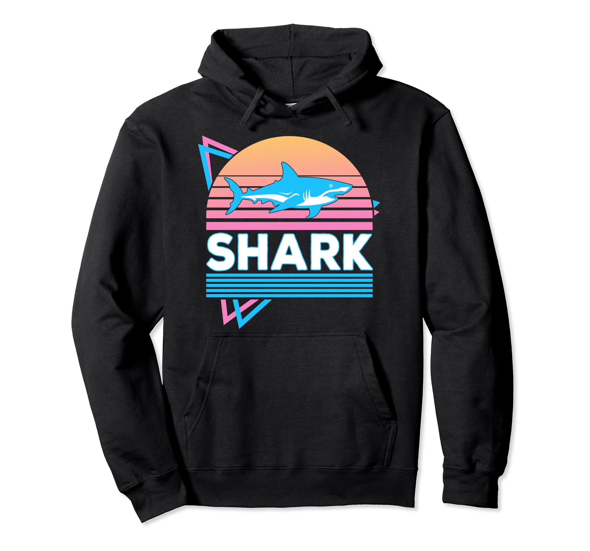 Shark Vaporwave Aesthetic Hoodie - Fun Novelty Design Unisex - T-Shirt, Sweatshirt, Hoodie
